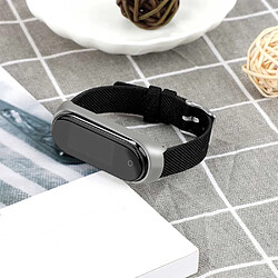 Bracelet en PU Toile noir pour votre Xiaomi Mi Band 4/3