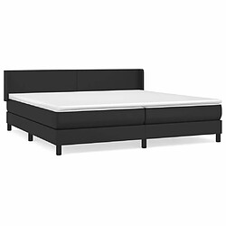 Maison Chic Lit Adulte - Lit simple Lit à sommier tapissier avec matelas moelleux - Meuble de Chambre - Noir 200x200 cm Similicuir -MN16828