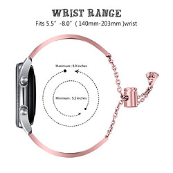 Bracelet en métal forme de couronne évidée, sangle coulissante réglable, rose pour votre Samsung Gear S3 Classic/S3 Frontier