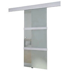 vidaXL Porte coulissante Verre et aluminium 178 cm Argenté