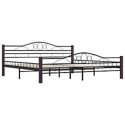 Avis vidaXL Cadre de lit sans matelas noir métal 180x200 cm