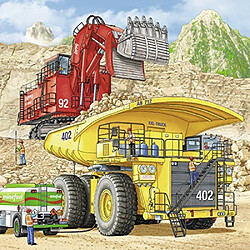 Ravensburger - 80120 - Puzzle ``Tracteurs Et Machines De Chantiers`` 3x49 Pièces