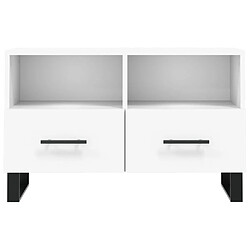 Acheter vidaXL Meuble TV Blanc 80x36x50 cm Bois d'ingénierie