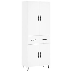 vidaXL Buffet haut Blanc 69,5x34x180 cm Bois d'ingénierie