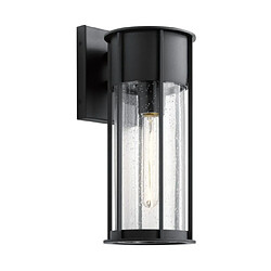 Elstead Lighting Applique murale extérieur Camillo Verre à graines transparent,aluminium Noir texturé