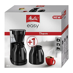 MELITTA Easy Therm II - Cafetiere filtre 1L - 1050 W + 2eme verseuse - Noir