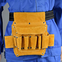 Grand organisateur de stockage de support de ceinture de taille de sac à outils électrique taille Brown