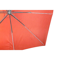 Concept Usine Parasol LED déporté carré 3x3m terracotta SOLENZARA NEON