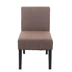 Avis Mendler 2x chaise de salle à manger HWC-F61, fauteuil lounge, tissu/textil ~ marron