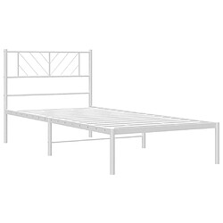 Acheter Maison Chic Lit adulte - Cadre de lit métal avec tête de lit,Structure du lit Contemporain pour chambre blanc 80x200 cm -MN83748