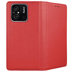 Avis Htdmobiles Housse pour Xiaomi Redmi 12C / Redmi 11A / Poco C55 - etui coque pochette portefeuille + verre trempe - ROUGE MAGNET