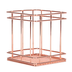 rose or métal table de rangement panier de rangement stylo organisateur carré