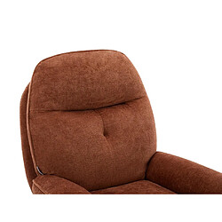 Acheter Vente-Unique Fauteuil pivotant en tissu texturé terracotta ILMACA