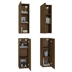 Avis vidaXL Meubles TV 4 pcs Chêne marron 30,5x30x90 cm Bois d'ingénierie