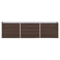 vidaXL Lit surélevé de jardin Acier galvanisé 240x40x45 cm Marron