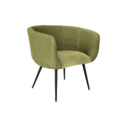 LEITMOTIV Fauteuil en velours Majestic - Vert