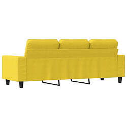 Maison Chic Canapé à 3 places,Canapé droit,Sofa de Salon,Banquette Jaune clair 180 cm Tissu -GKD447853 pas cher