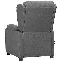 Avis vidaXL Fauteuil de massage inclinable Gris clair Tissu