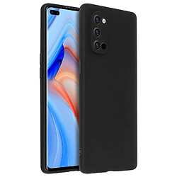 Avizar Coque Oppo Reno 4 Protection Silicone Gel Flexible Fine Légère Noir