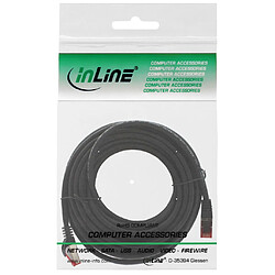 Câble de raccordement InLine® S / FTP PiMF Cat.6 250 MHz sans cuivre, sans halogène, noir 10 m