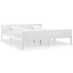 Maison Chic Lit adulte - Lit simple Cadre de lit,Structure du lit Contemporain Bois de pin massif Blanc 180x200 cm -MN90374