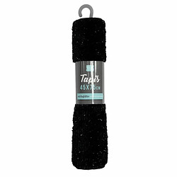 Paris Prix Tapis de Bain Microfibre Métallisé 45x75cm Noir