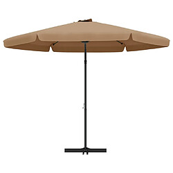 Avis vidaXL Parasol de jardin avec mât en acier 300 cm Taupe