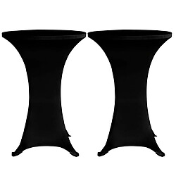 Avis Decoshop26 Housses élastiques de table Ø 70 cm Noir 4 pièces DEC022509