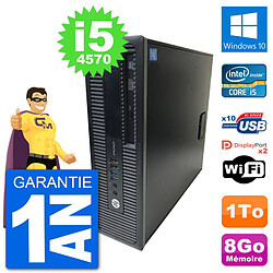 PC HP EliteDesk 800 G1 Core i5-4570 RAM 8Go Disque Dur 1To Windows 10 Wifi - Occasion