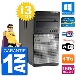 PC Tour Dell 7020 Intel Core i3-4130 RAM 16Go Disque Dur 1To Windows 10 Wifi - Occasion