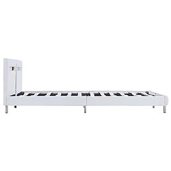 Acheter vidaXL Cadre de lit avec LED sans matelas blanc 180x200 cm