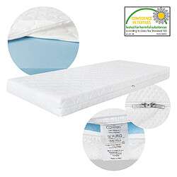 Acheter ML-Design Matelas Enfant 100x200 cm, Orthopédique, 7 Zones, Mousse Froid, Certifié Oeko Tex, Housse Amovible Lavable Fermeture Éclair, Hypoallergénique Antibactérien/Teste Substances Nocives 23 kg/m³