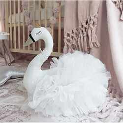 Universal Enfants Décoration Bébé Dormir Poupée Mignon Cygne Peluche Jouet Souple Gaze Coussin Cadeau d'anniversaire | Peluche Peluche (Blanc) pas cher