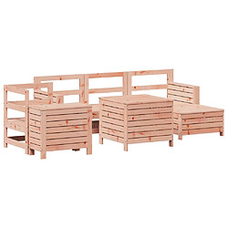 vidaXL Salon de jardin 7 pcs bois massif sapin de douglas