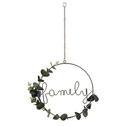 Totalcadeau Panneau de décoration Family Doré (ø 31 cm) pas cher