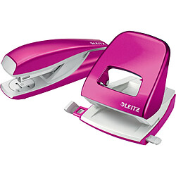 LEITZ Agrafeuse & perforateur Nexxt WOW, rose ()