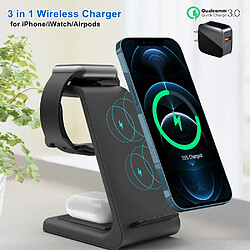 Avis Universal Chargeur 3 en 1 Qi sans fil Support de recharge rapide pour 12Pro Max/11/XS Samsung pour Chargeur Pro | Chargeur de téléphone mobile