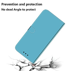 Acheter Wewoo Housse Coque Pour Huawei Y5 2019 / Honor 8s Imité miroir Surface horizontale Flip étui en cuir avec support et fentes cartes et portefeuille et lanière bleu