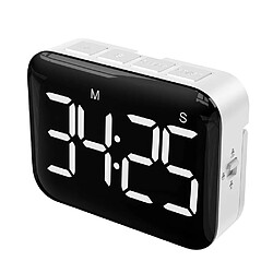 Universal Écran numérique LED de 4 pouces Minuteur de cuisson de la cuisine Volume réglable Luminosité niveau 2 Minuteur de compte à rebours magnétique