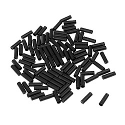 Avis 100pcs Vélo VTT Embout Gaine Fixation Cable Frein Derailleur Plastique Noir Résistant