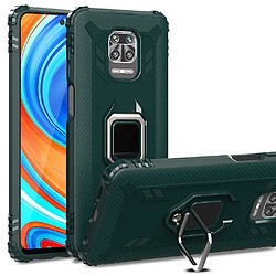 Coque en TPU résistant aux chutes avec béquille vert pour votre Xiaomi Redmi Note 9S/9 Pro/9 Pro Max