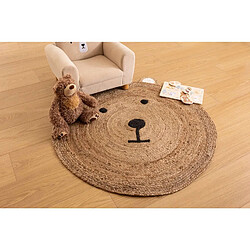 Acheter Atmosphera, Createur D'Interieur Tapis enfant rond Ourson - Diam 100 cm - Jute