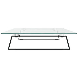 Acheter vidaXL Support de moniteur noir 80x35x8 cm verre trempé et métal