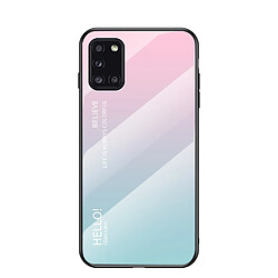 Coque en TPU dégradé de couleur cool rose/cyan pour votre Samsung Galaxy A31