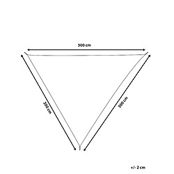 Avis Beliani Voile ombrage triangle 300 x 300 x 300 cm blanc cassé LUKKA