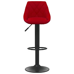 Avis vidaXL Tabourets de bar lot de 2 rouge bordeaux velours