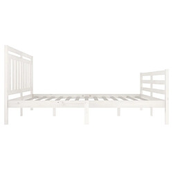 Acheter vidaXL Cadre de lit sans matelas blanc bois massif 120x200 cm