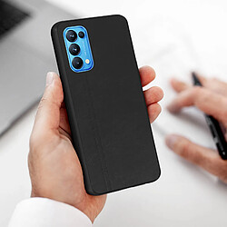 Acheter Avizar Coque Oppo Reno 5 Pro 5G Aspect Cuir Effet Vintage Protection Rigide noir