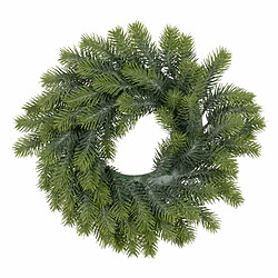 BigBuy Christmas Couronne de Noël Vert PVC 37 x 37 cm