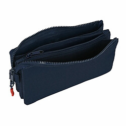 Trousse Fourre-Tout Triple Munich Flash Blue marine 22 x 12 x 3 cm